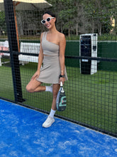 One Shoulder Set - Taupe