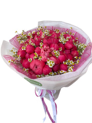 Hand-Tied Bouquet - Peonies And Chamomile