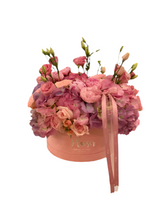 صندوق قبعات مخملي - وردي على زهري زهري