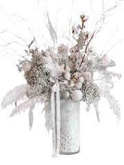 Christmas Festive All White Vase