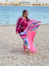 Fashion – Printed Kaftan Dark Pink