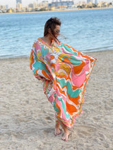 Fashion – Printed Kaftan Peach