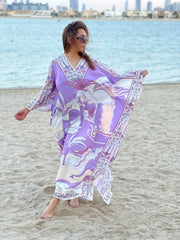 Fashion – Printed Kaftan Purple
