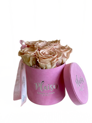 طقم هدايا - صينية فاخرة باللون الوردي كبيرة