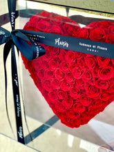 Forever Rose Infinity - Floating Heart in Acrylic Box
