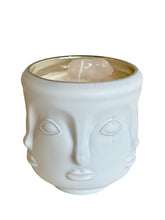 Scented Candle - White Visage with Crystal