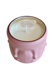 شمعة - فيزاج صويا مع كريستال وردي