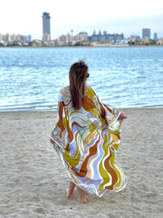 Fashion – Printed Kaftan Taupe