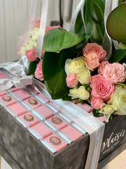 Velvet VIP Box - Orchids, Roses, Chocolates