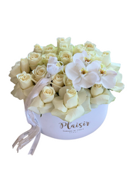 Velvet Hatbox - Flexed Garden Roses