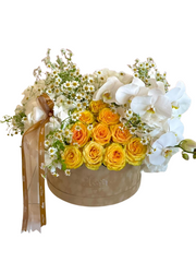Velvet Hatbox - Sunshine Floral
