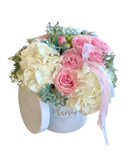 Velvet Cylinder - White and Pink Bella