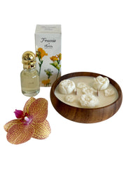 Giftset - Freesia Fragrance and Candle Bowl