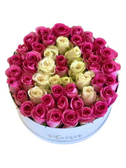 Velvet Hatbox - Alphabet Rose Box