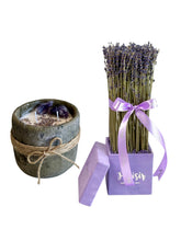 Giftset - Lavender Velvet and Rustic Candle