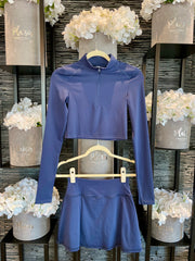 Long Sleeve Top and Skort - Navy