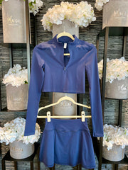 Long Sleeve Top and Skort - Navy