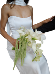 Bridal Bouquet - Feathers and Orchids Bouquet