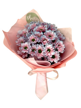 Hand-Tied Bouquet - Bubblegum Chrysanthemums