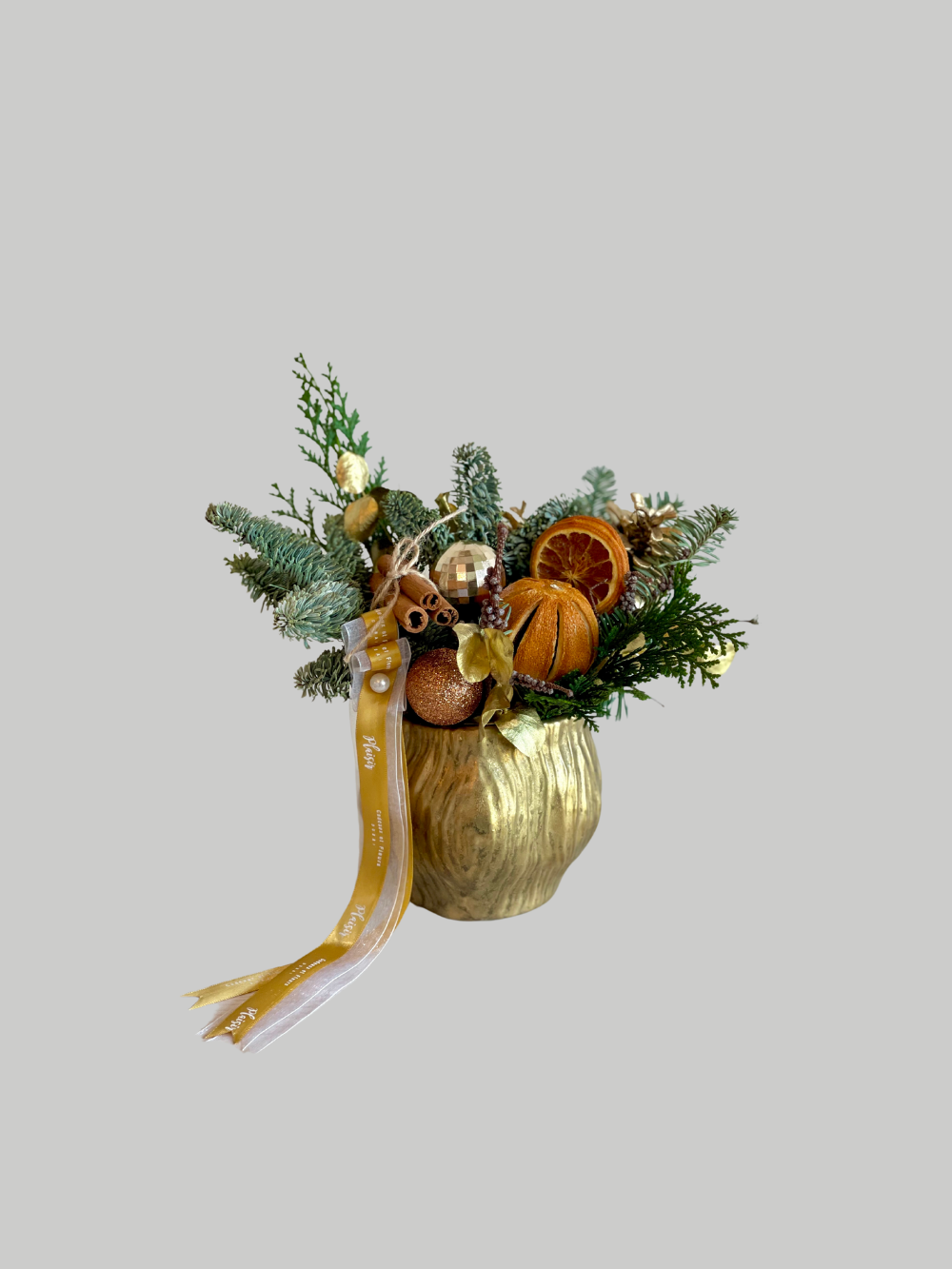 Festive Vase - Gold Cinnamon