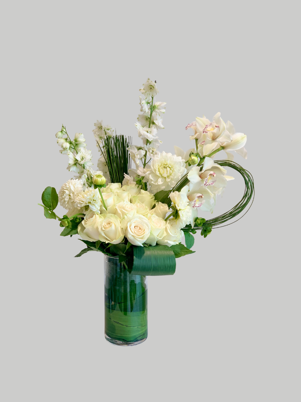 Vase Medium - All White Floral