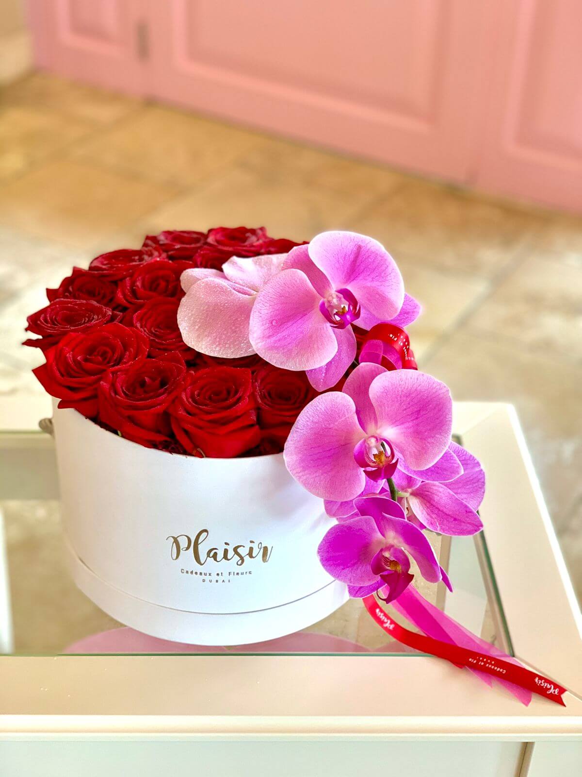 Giftset - Cake and Balloons with Roses and Orchid