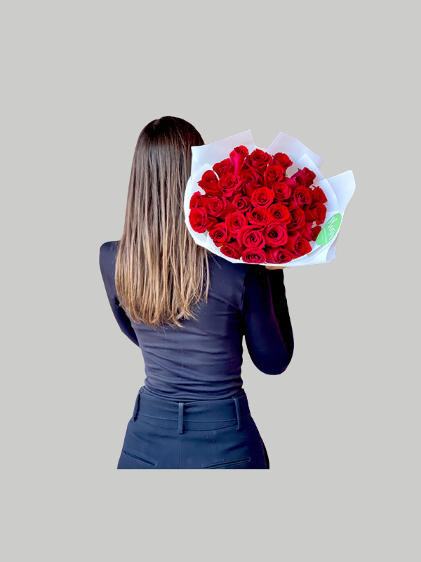 31 Red Rose Bouquet - Hand-Tied Bouquet