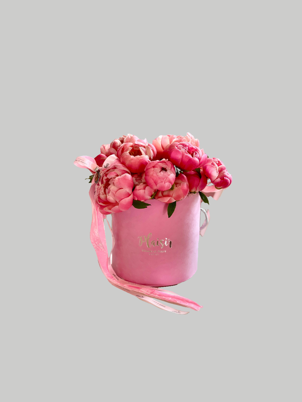 Velvet Cylinder - Peonies Means Love