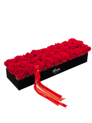 مجموعة هدايا - كعكة وبالونات مع صندوق قلب أحمر