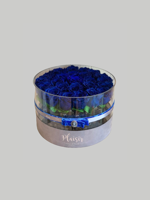 Forever Rose Infinity Royal Blue - Acrylic Round