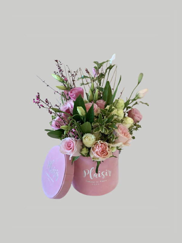 Velvet Cylinder Mini - Pink Floral