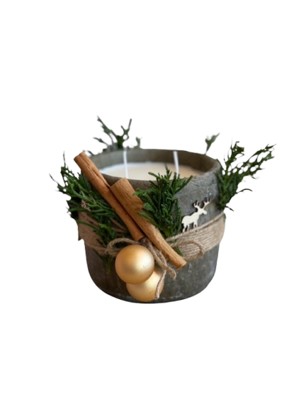 Christmas Rustic Candle