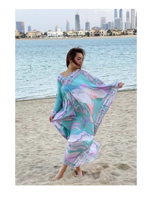 Fashion – Printed Kaftan Blue