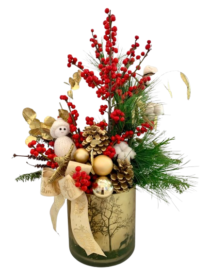 Christmas Festive Vase