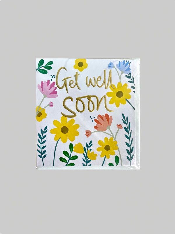 Greeting Card - Get Well Gold