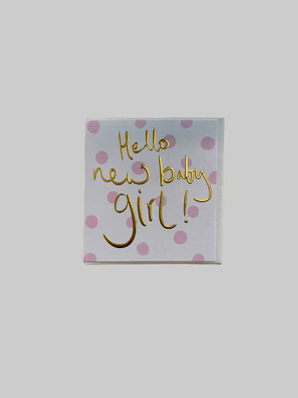 Greeting Card - New Baby Girl Polka Dots