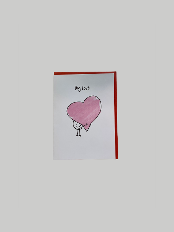 Greeting Card - Love Big Pink Heart