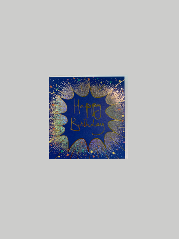 Greeting Card - Birthday Blue Fireworks