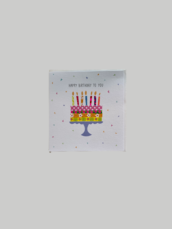 Greeting Card - Birthday Cake with Candles