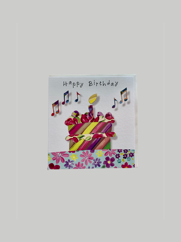 Greeting Card - Birthday Multicolour Cake