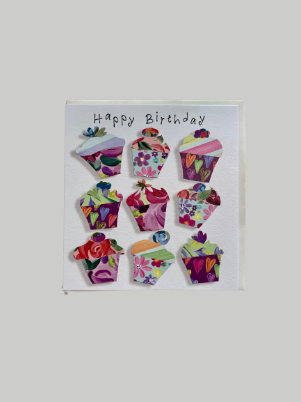 Greeting Card - Birthday Cupcakes