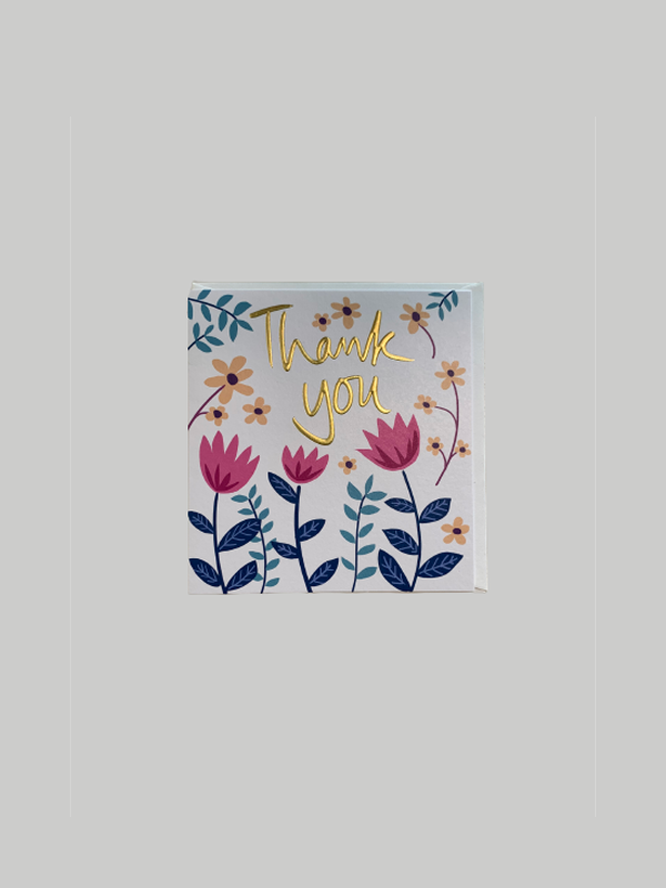 Greeting Card - Thank You Pink Tulips