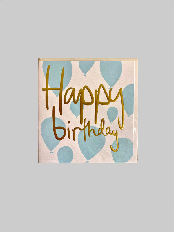 Greeting Card - Birthday Blue Balloons