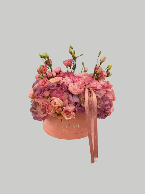 Velvet Hatbox - Pink on Pink Floral