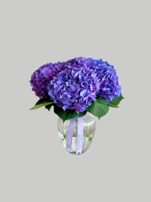 Vase Large Bubblicious - Purple Hydrangeas