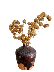 زهور مجففة - بوجاينفيليا في مزهرية ريفية