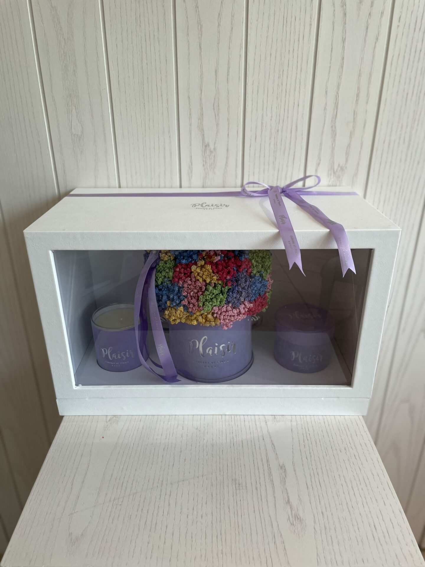 Trio Box - Rainbow on Lilac