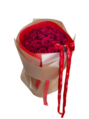 Hand-Tied Bouquet - 25 Red Roses