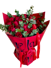 Hand-Tied Bouquet - Red Roses Love