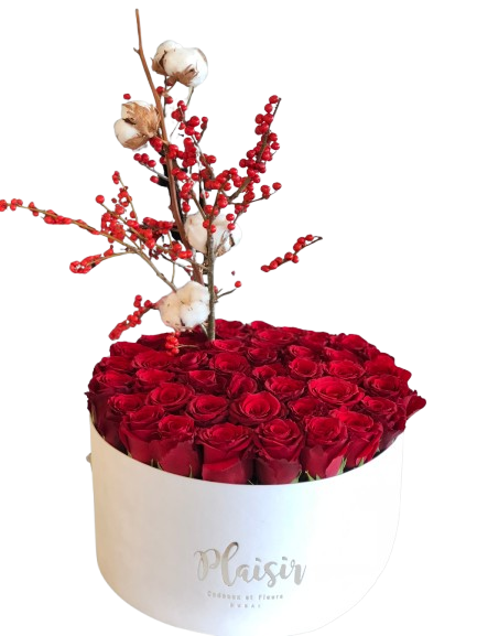 Christmas Hatbox in White